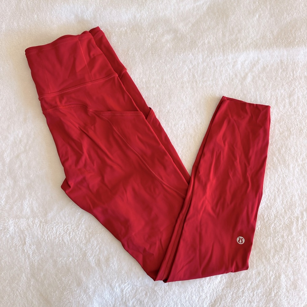 Lululemon Fast and Free 25” Leggings - Red - 4